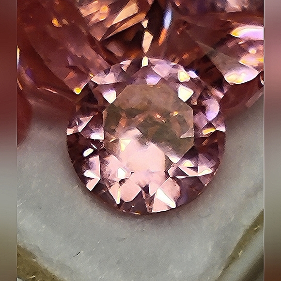 2.60ct Pink Morganite 7mm Round Cut Loose Gemstone Diamond Style Ring Size Gem - Picture 4 of 8